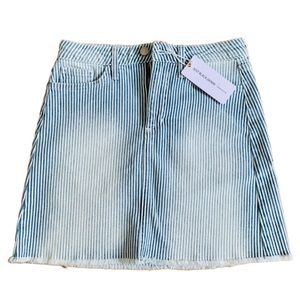Just Black Denim Striped Skirt-NWT!